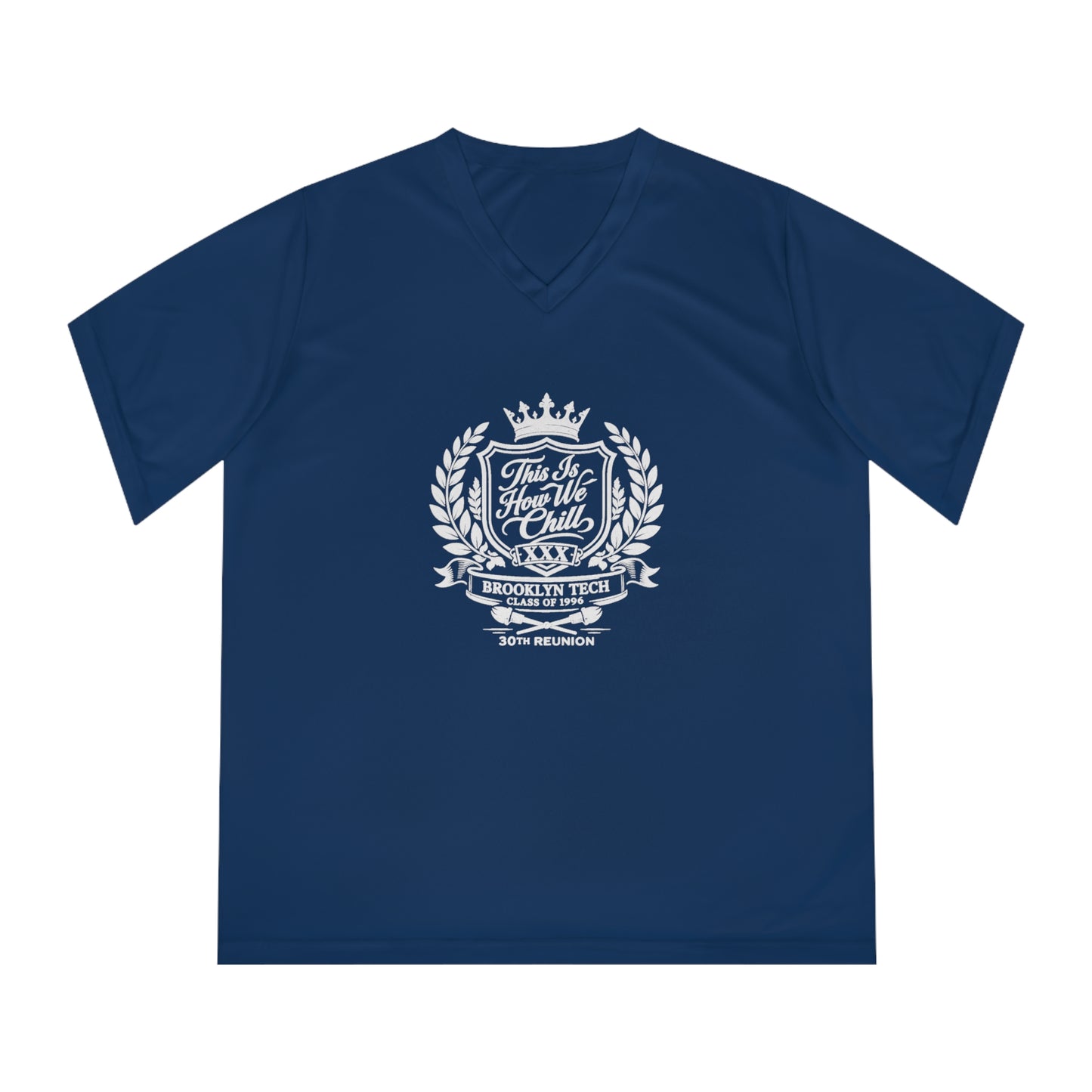 Class of 1996 - Ladies V-Neck Athletic Moisture-Wicking T-Shirt