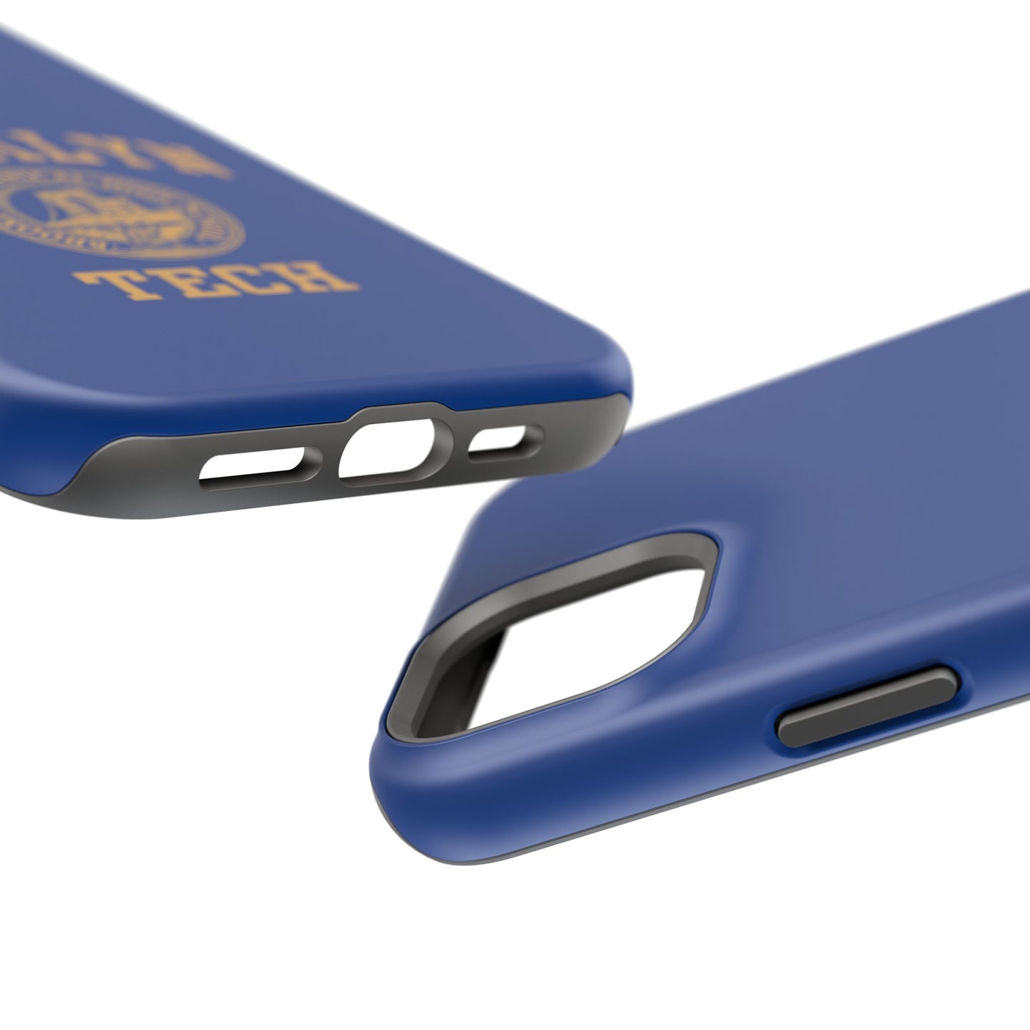 Brooklyn Tech Classic Logo - Impact-Resistant Phone Cases - Iphone Or Samsung - Navy With Gold Graphic