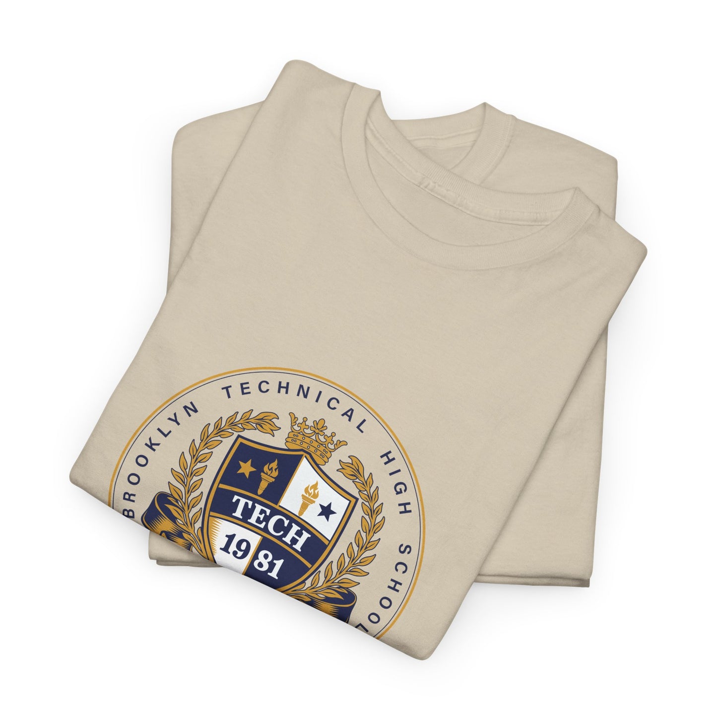 Class of 1981 45 Years Strong Men's Heavy Cotton T-Shirt - Navy Blue Logo
