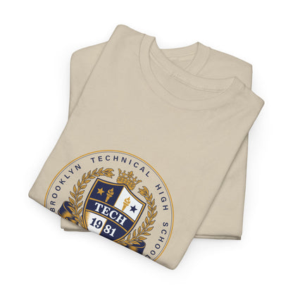Class of 1981 45 Years Strong Men's Heavy Cotton T-Shirt - Navy Blue Logo