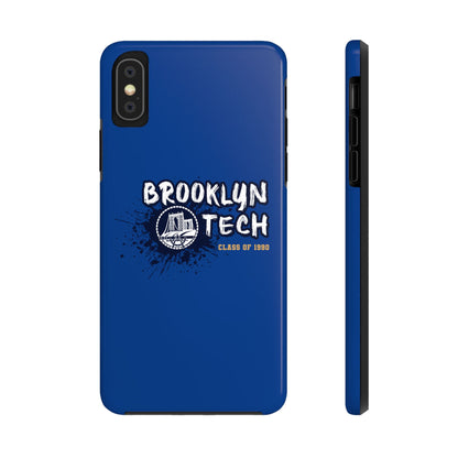 Class Of 1990 Commemorative Tough Phone Cases - Gold Font With Dark Blue Background