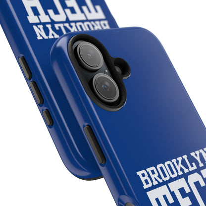 Brooklyn Tech Class Of 1985 Tough Phone Case - Navy-Blue With White Graphics