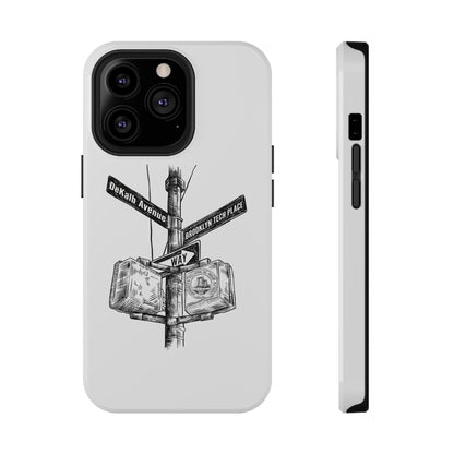 Dekalb Ave & Brooklyn Tech Pl - Impact-Resistant Phone Cases - White