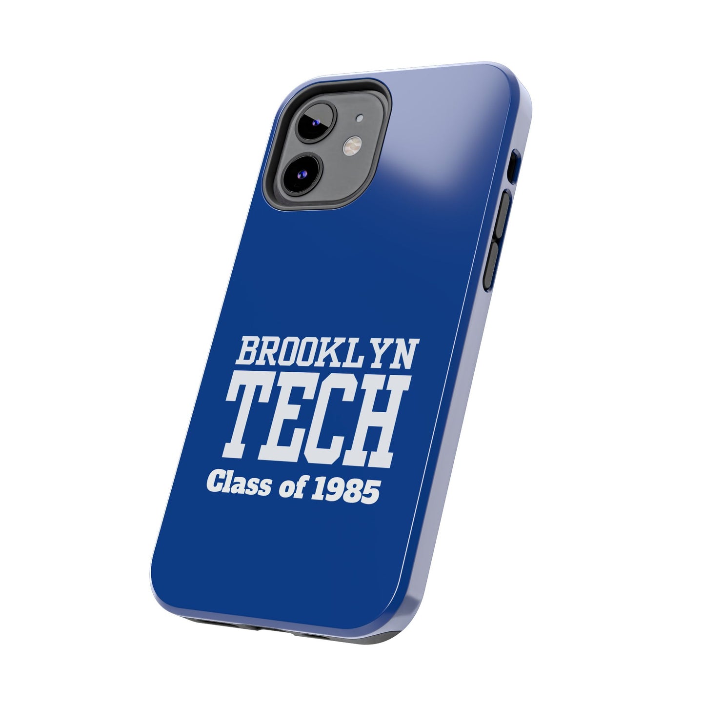 Brooklyn Tech Class Of 1985 Tough Phone Case - Navy-Blue With White Graphics