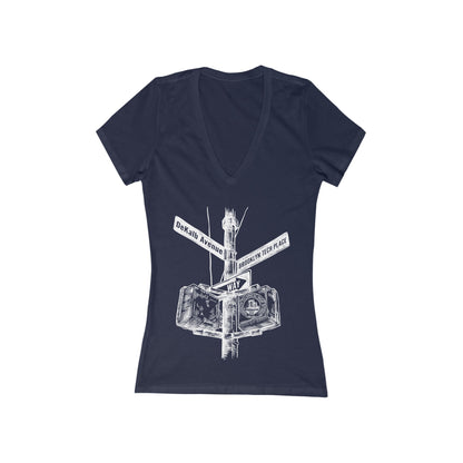 Boutique - Dekalb Ave & Brooklyn Tech Pl - Ladies Deep V-Neck T-Shirt
