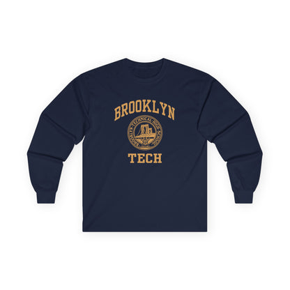 Brooklyn Tech Classic Logo - Men's Ultra Cotton Long Sleeve Tee - Gold Graphic