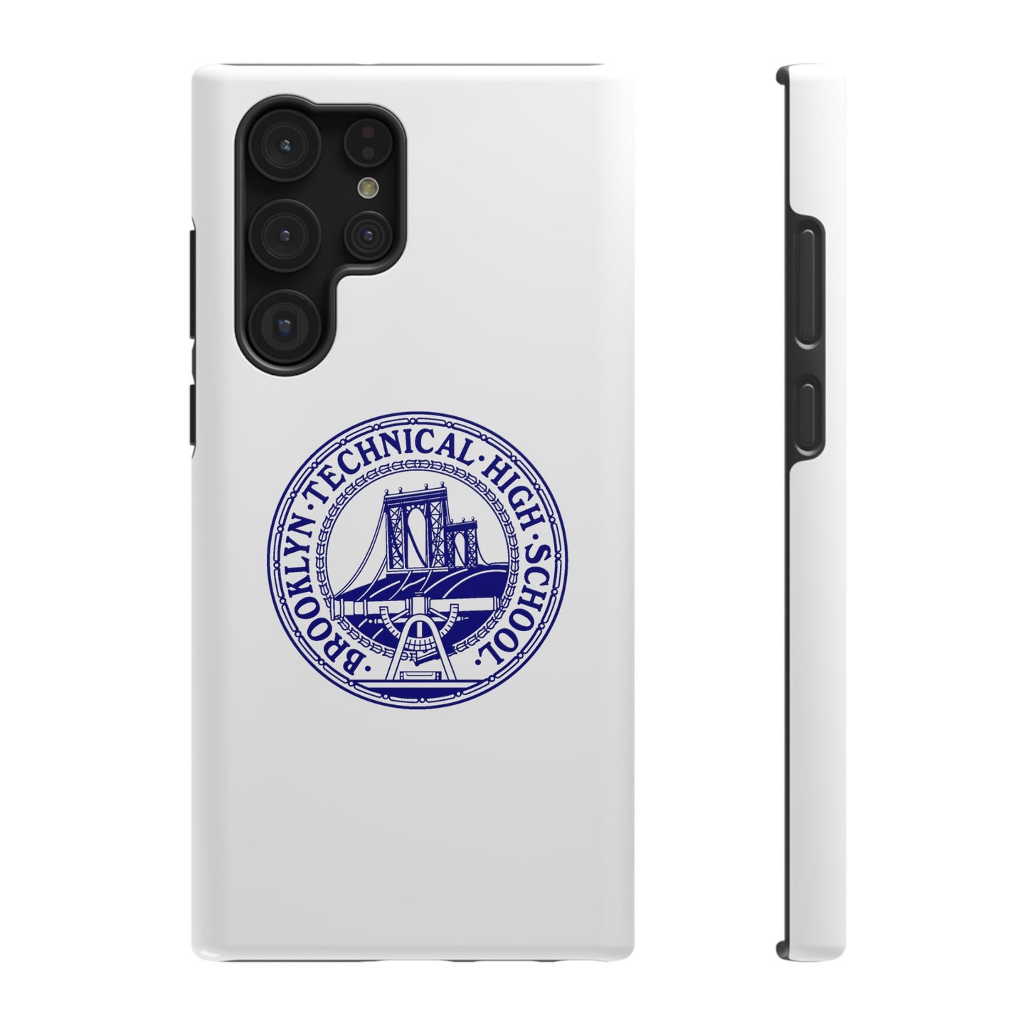 Classic Tech Seal - Impact-Resistant Phone Cases - Iphone Or Samsung - White