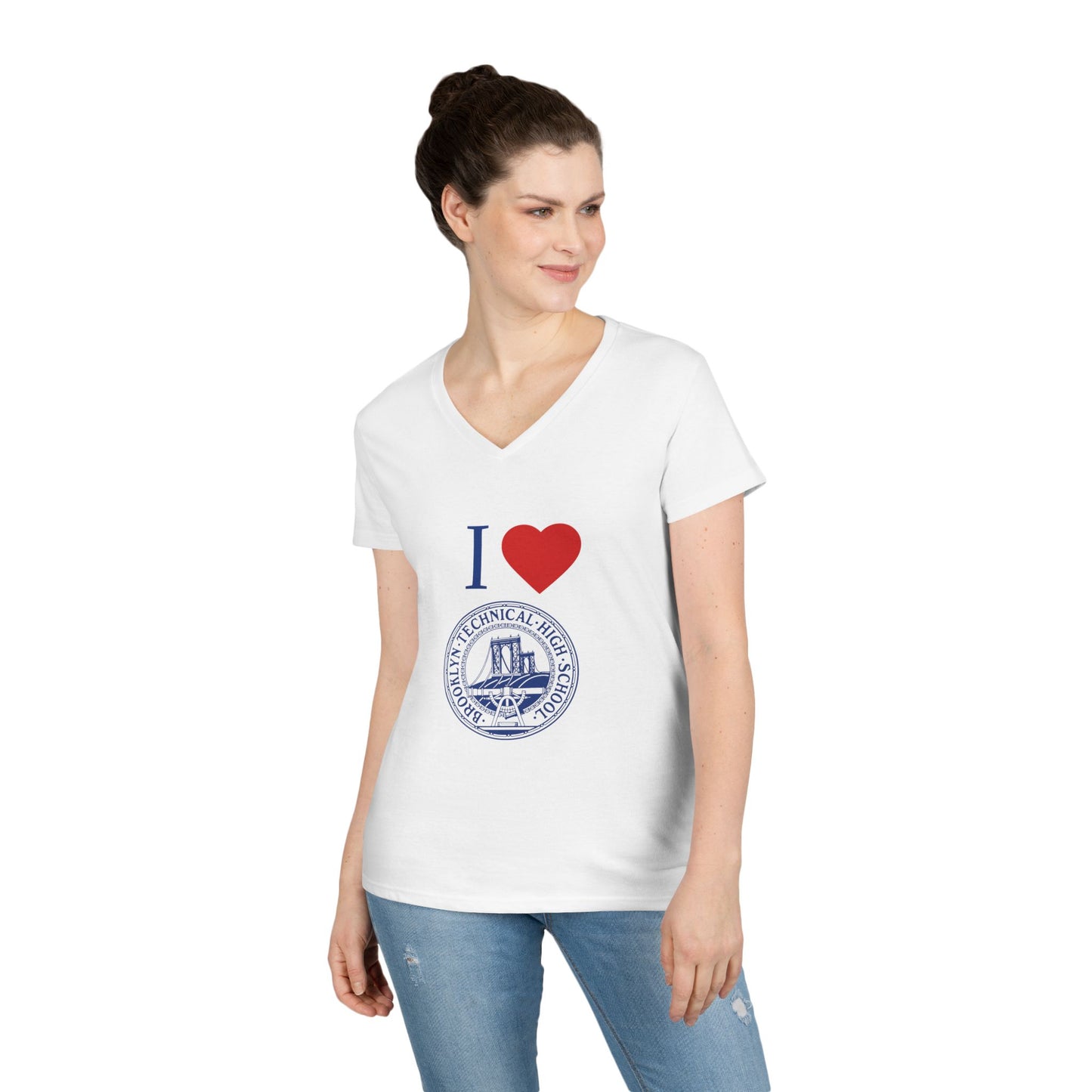 Boutique - I Love Brooklyn Tech Ladies' V-Neck T-Shirt
