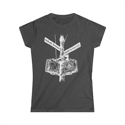 Boutique - Dekalb Ave & Brooklyn Tech Pl - Ladies Softstyle T-Shirt - (white Graphic)