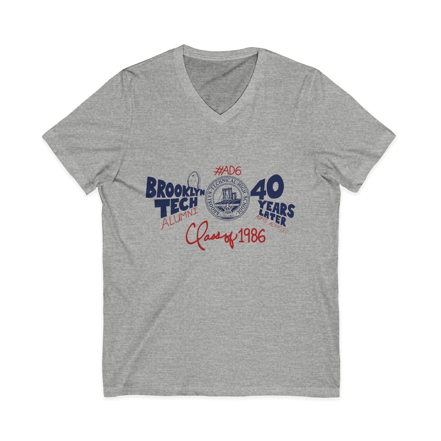 Class of 1986 Commemorative Unisex Jersey Short Sleeve V-Neck T-Shirt