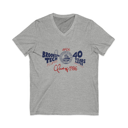 Class of 1986 Commemorative Unisex Jersey Short Sleeve V-Neck T-Shirt
