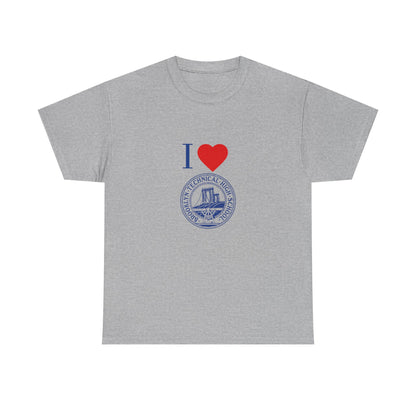 Boutique - I Love Brooklyn Tech Unisex Heavy Cotton T-shirt (Classic Logo)