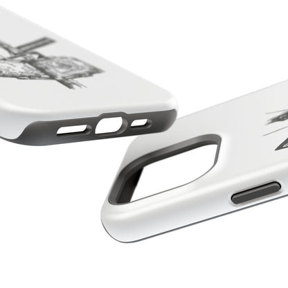 Dekalb Ave & Brooklyn Tech Pl (black graphic) - Impact-Resistant Phone Cases - White