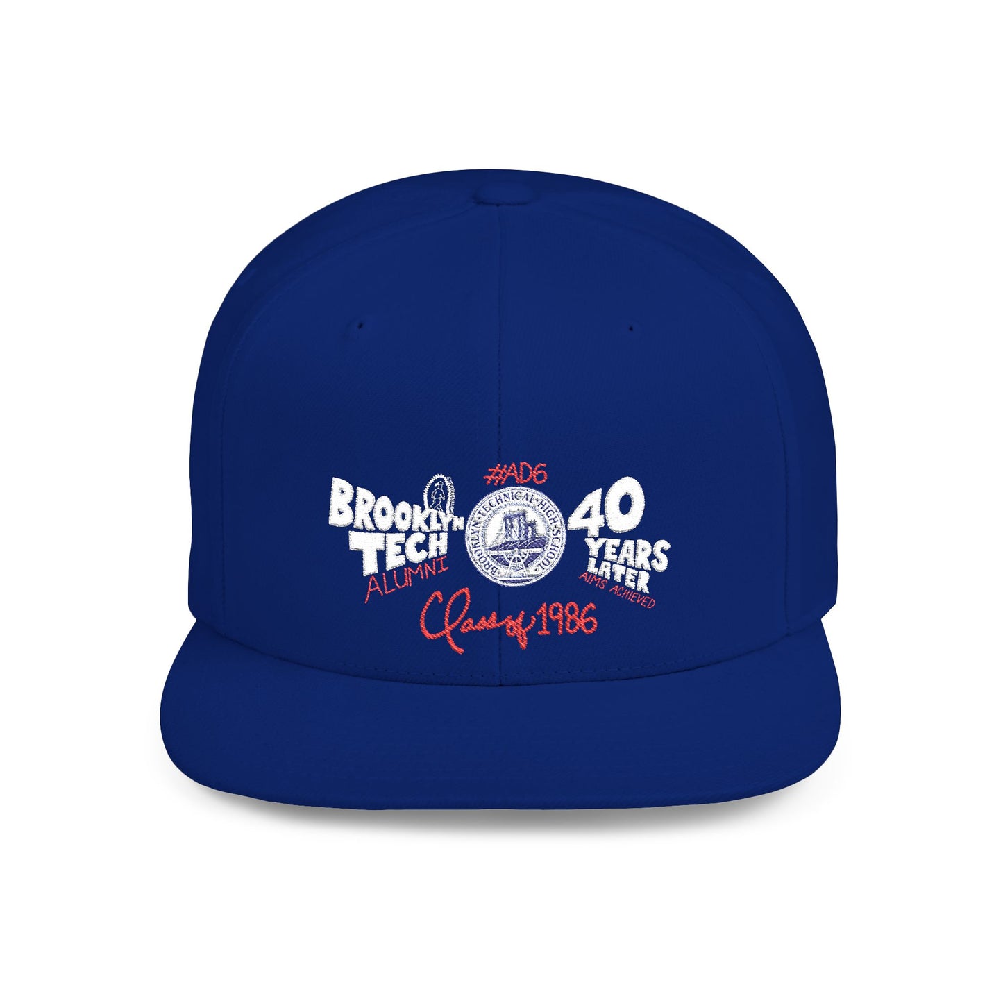 Class of 1986 40th Reunion Flat Bill Snapback Hat - White logo