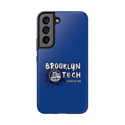 Class Of 1990 Commemorative Tough Phone Cases - Gold Font With Dark Blue Background