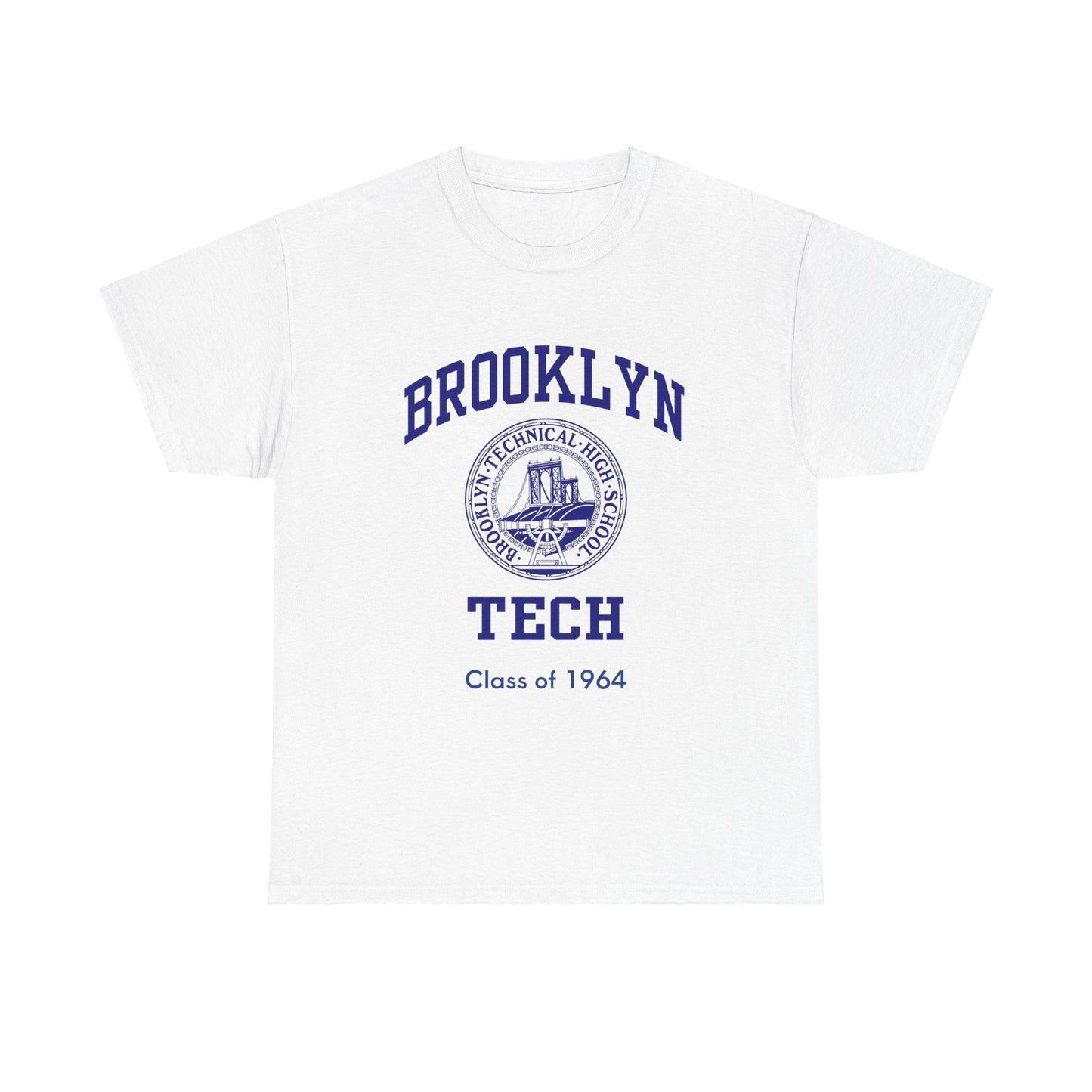 Classic Tech Seal With Brooklyn Tech - Men's Heavy Cotton T-Shirt - Class Of 1964