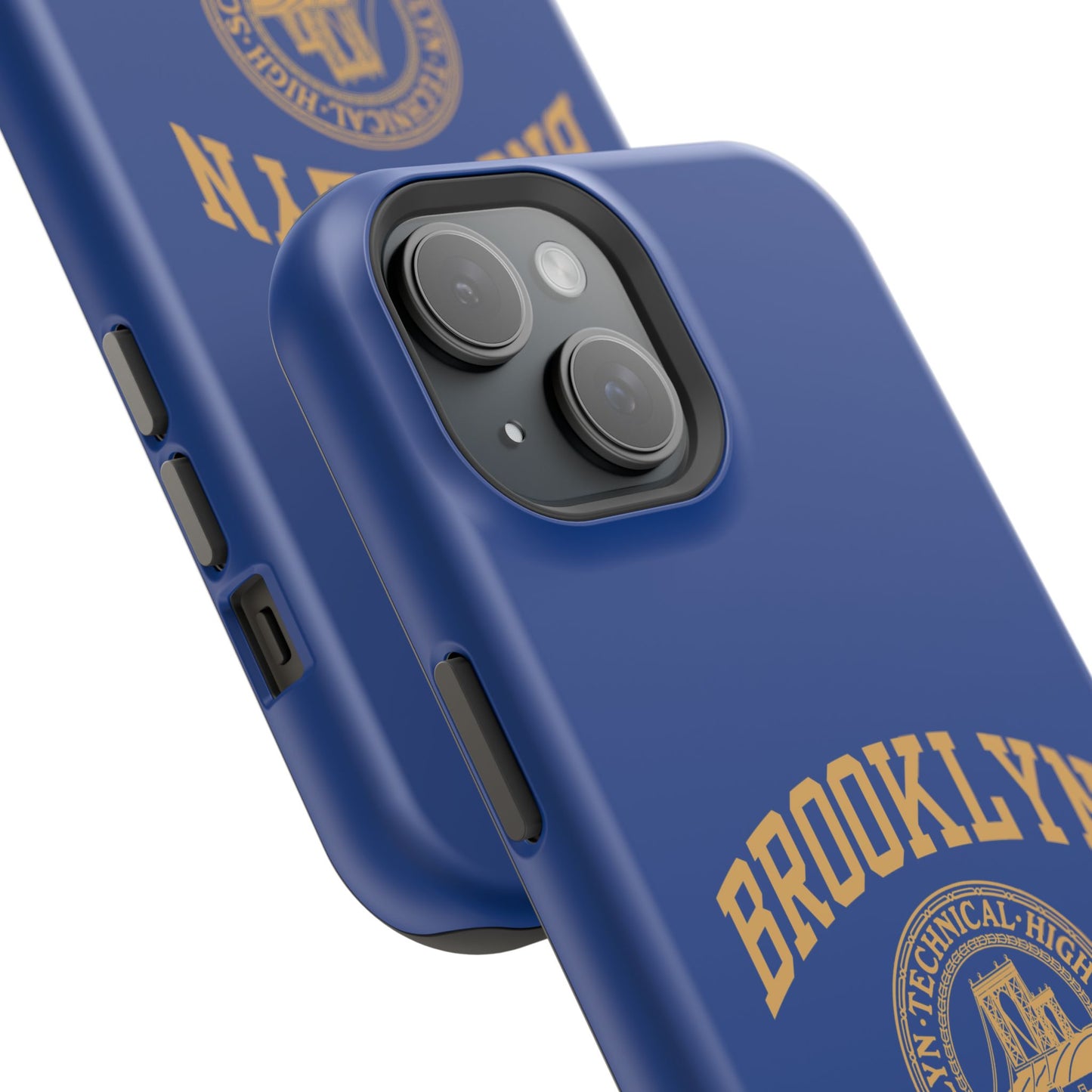 Brooklyn Tech Classic Logo - Impact-Resistant Phone Cases - Iphone Or Samsung - Navy With Gold Graphic