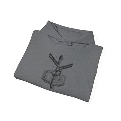 Boutique - Dekalb Ave & Brooklyn Tech Pl - (black Graphic) Men's Heavy Blend™ Hooded Sweatshirt