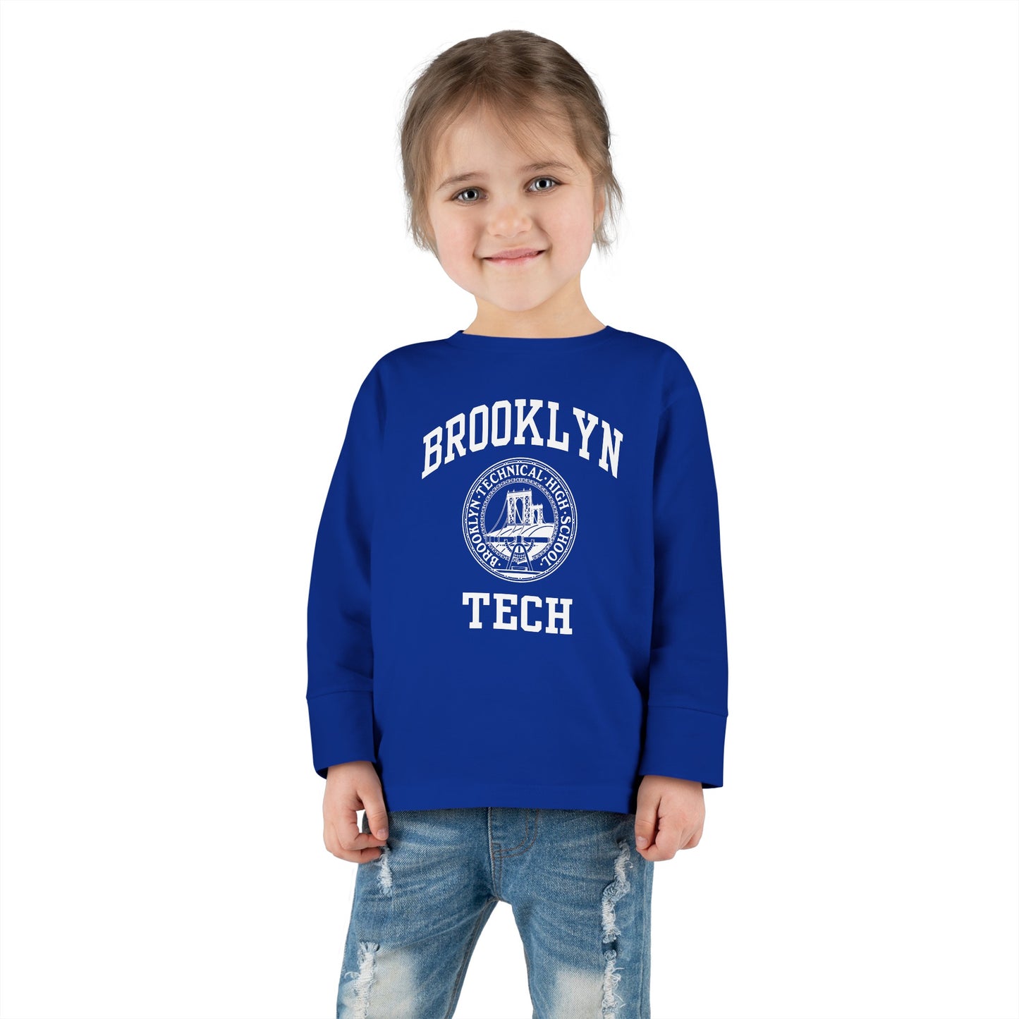 Family - Classic Brooklyn Tech Logo - Toddler Long Sleeve T-Shirt