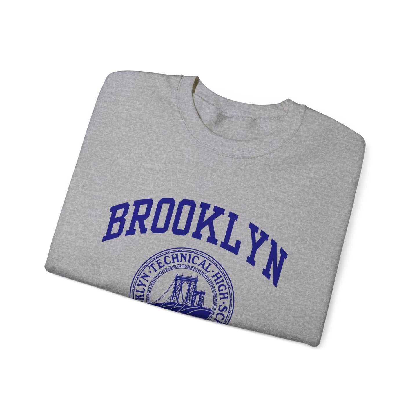 Classic Tech Seal With Brooklyn Tech - Men's Heavy Blend Crewneck Sweatshirt