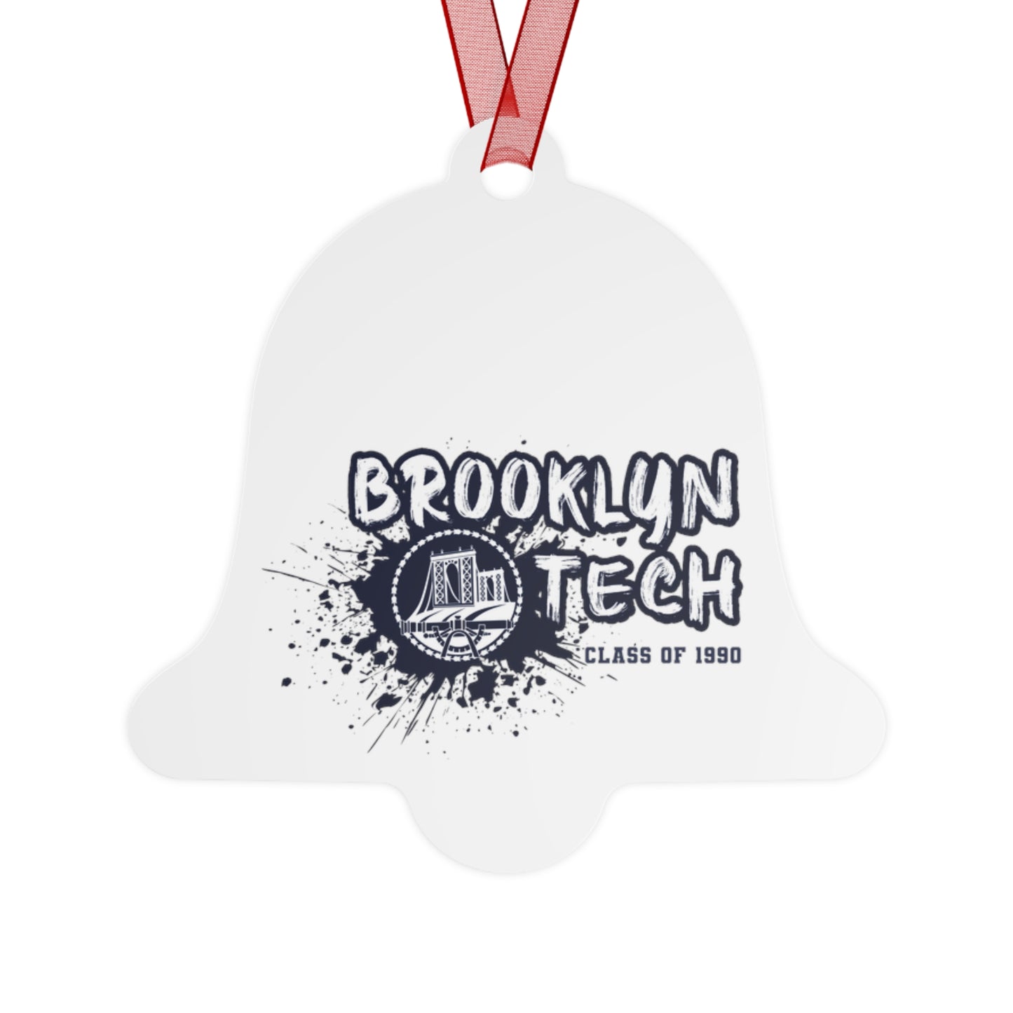 Class of 1990 Commemorative Metal Ornaments - Navy font
