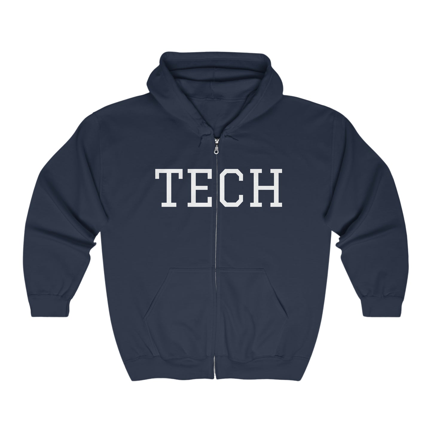 Tech - Men's Heavy Blend Full Zip Hoodie Sweatshirt