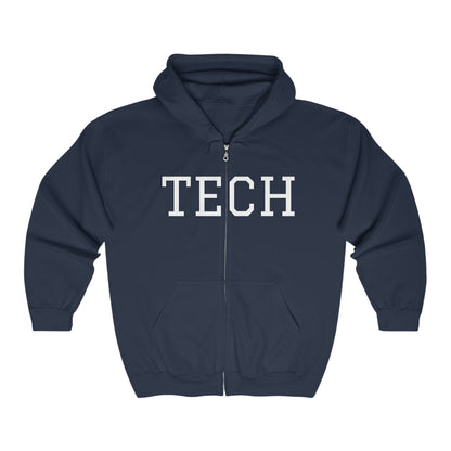 Tech - Men's Heavy Blend Full Zip Hoodie Sweatshirt