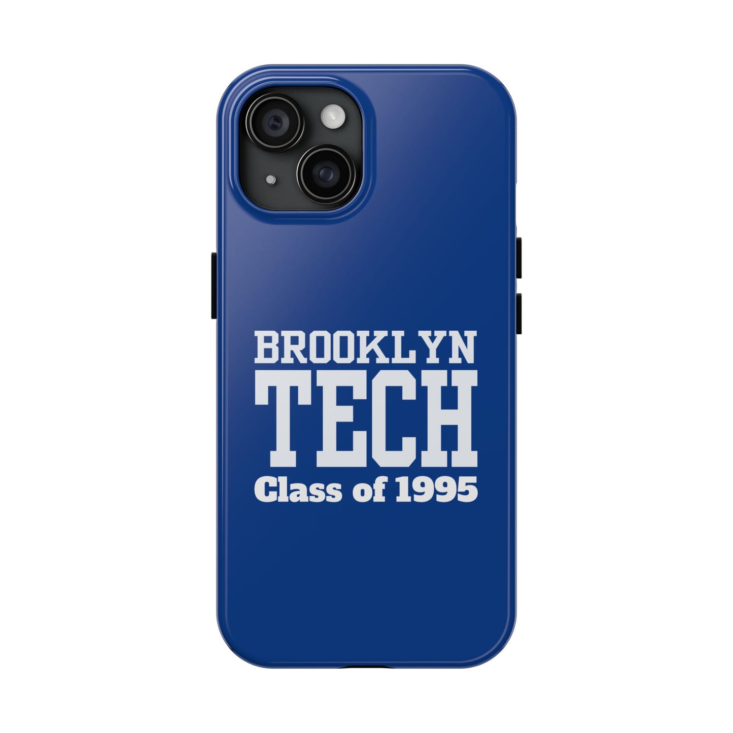 Brooklyn Tech Class of 1995 Tough Phone Case - Blue with white graphics