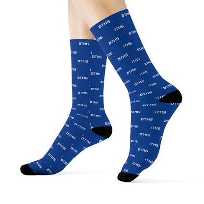 BTHS Crew Socks — Custom 'BTHS' Pattern School Spirit Socks