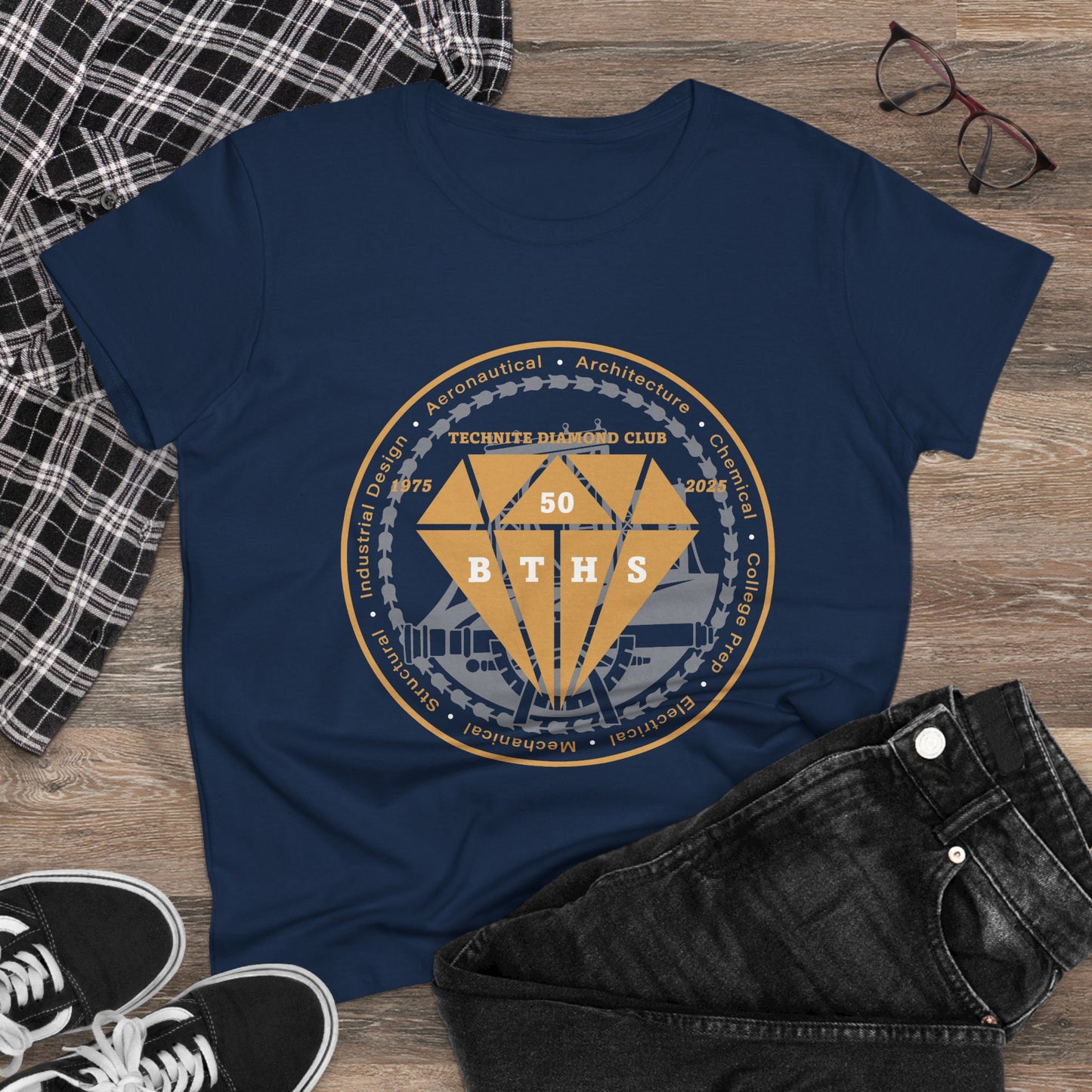 Class Of 1975 Commemorative Women's Midweight Cotton T-Shirt