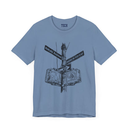 Boutique - DeKalb Ave & Brooklyn Tech Pl - Men's Jersey Short Sleeve T-Shirt - Black Graphic