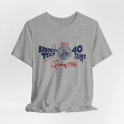Class of 1986 Commemorative T-Shirt Unisex Jersey Short Sleeve T-Shirt