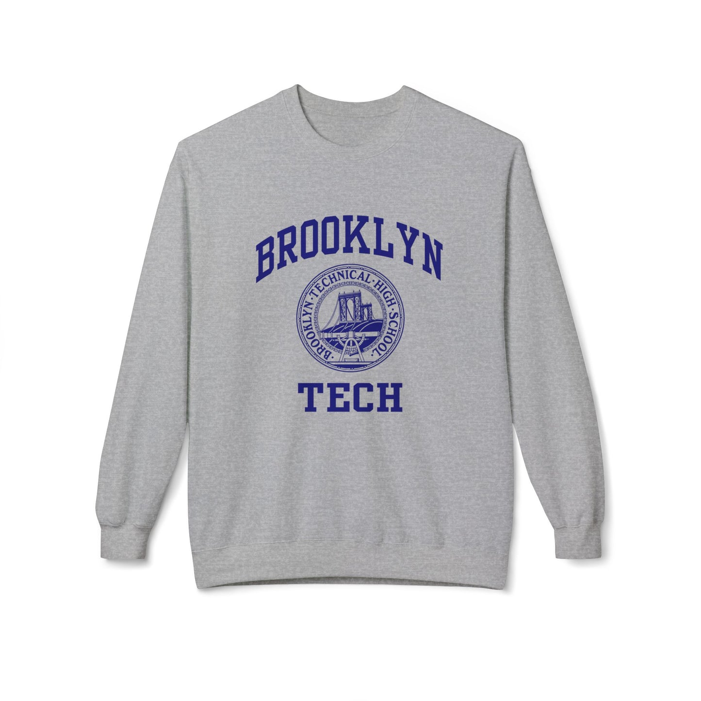 Brooklyn Tech Classic Logo - Men's Midweight Softstyle Fleece Crewneck Sweatshirt