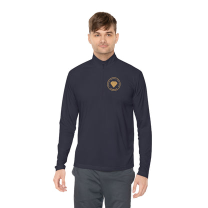 Diamond Club - Men's Quarter-Zip Pullover - Gold Graphic