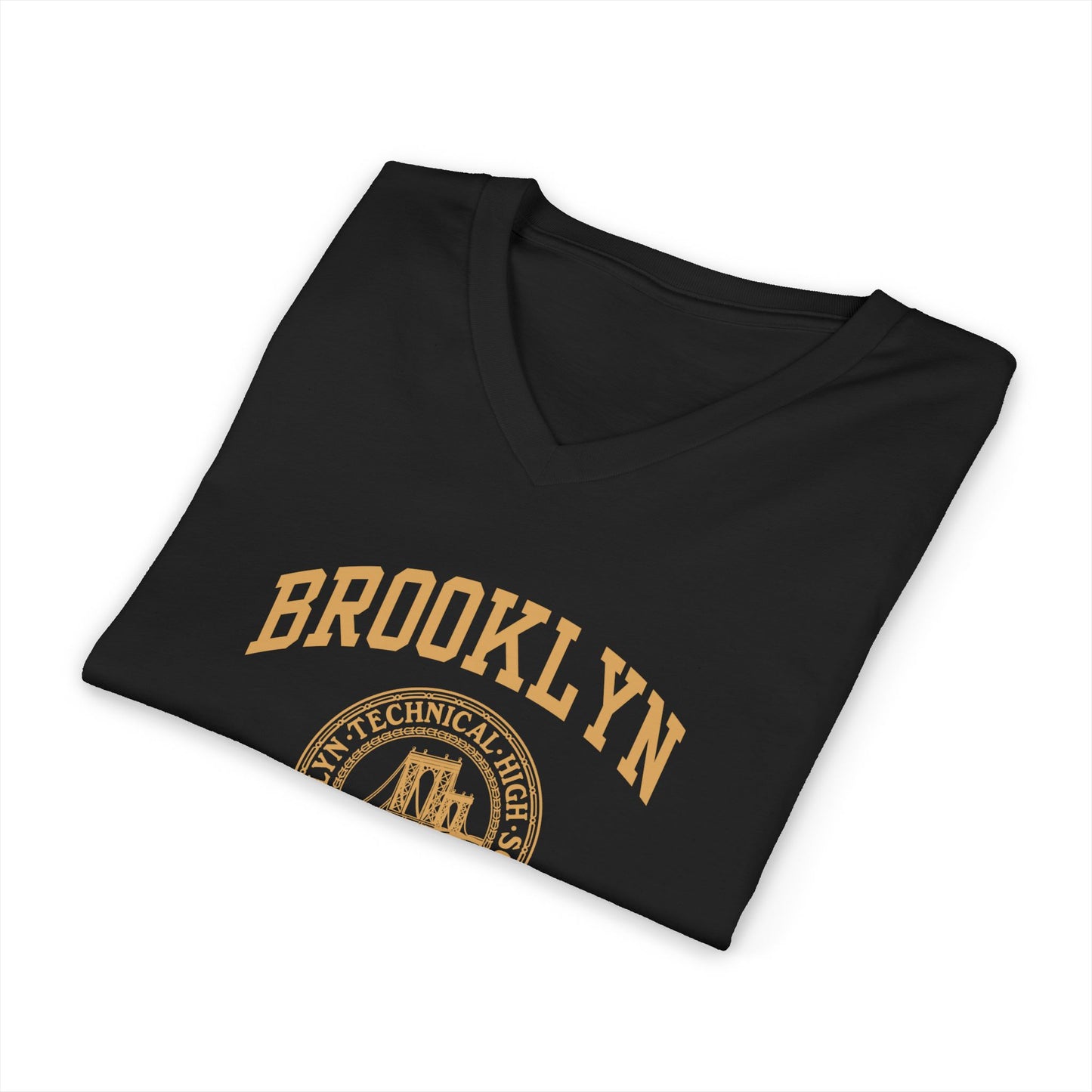 Classic Brooklyn Tech Logo - Men's Short Sleeve V-Neck Jersey Tee