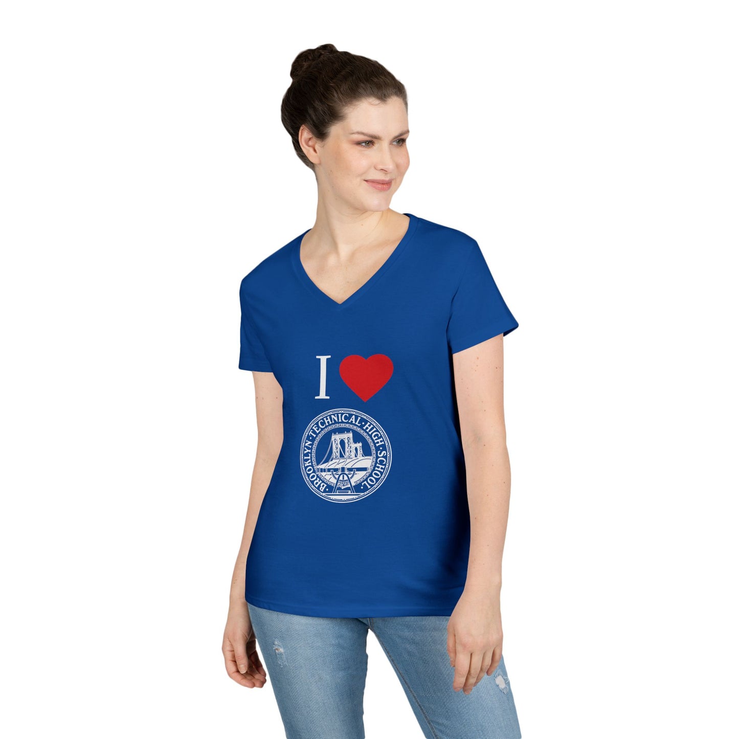 Boutique - I Love Brooklyn Tech Ladies' V-Neck T-Shirt