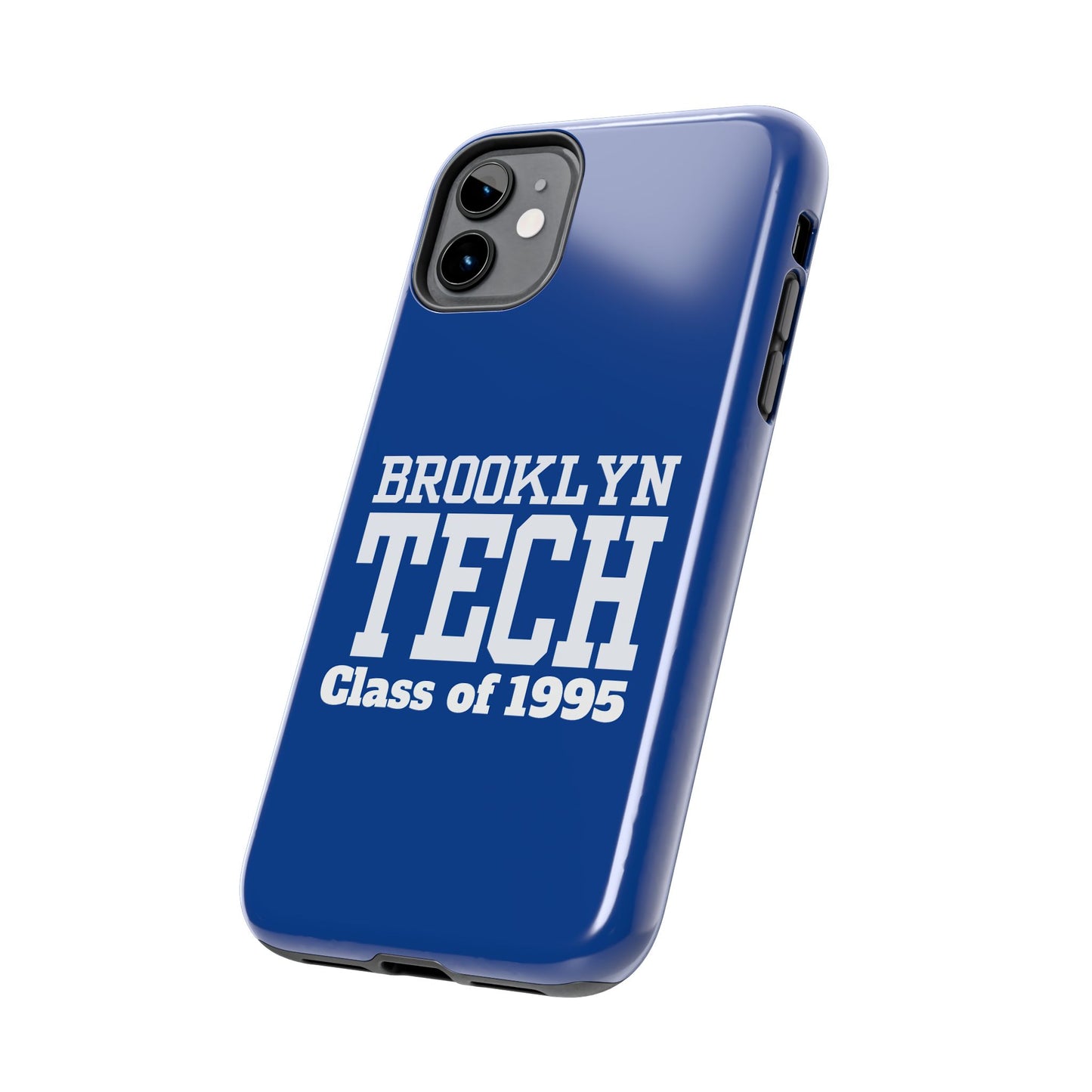 Brooklyn Tech Class of 1995 Tough Phone Case - Blue with white graphics