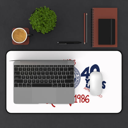 Class of 1986 40th Reunion Desk Mat - Navy logo