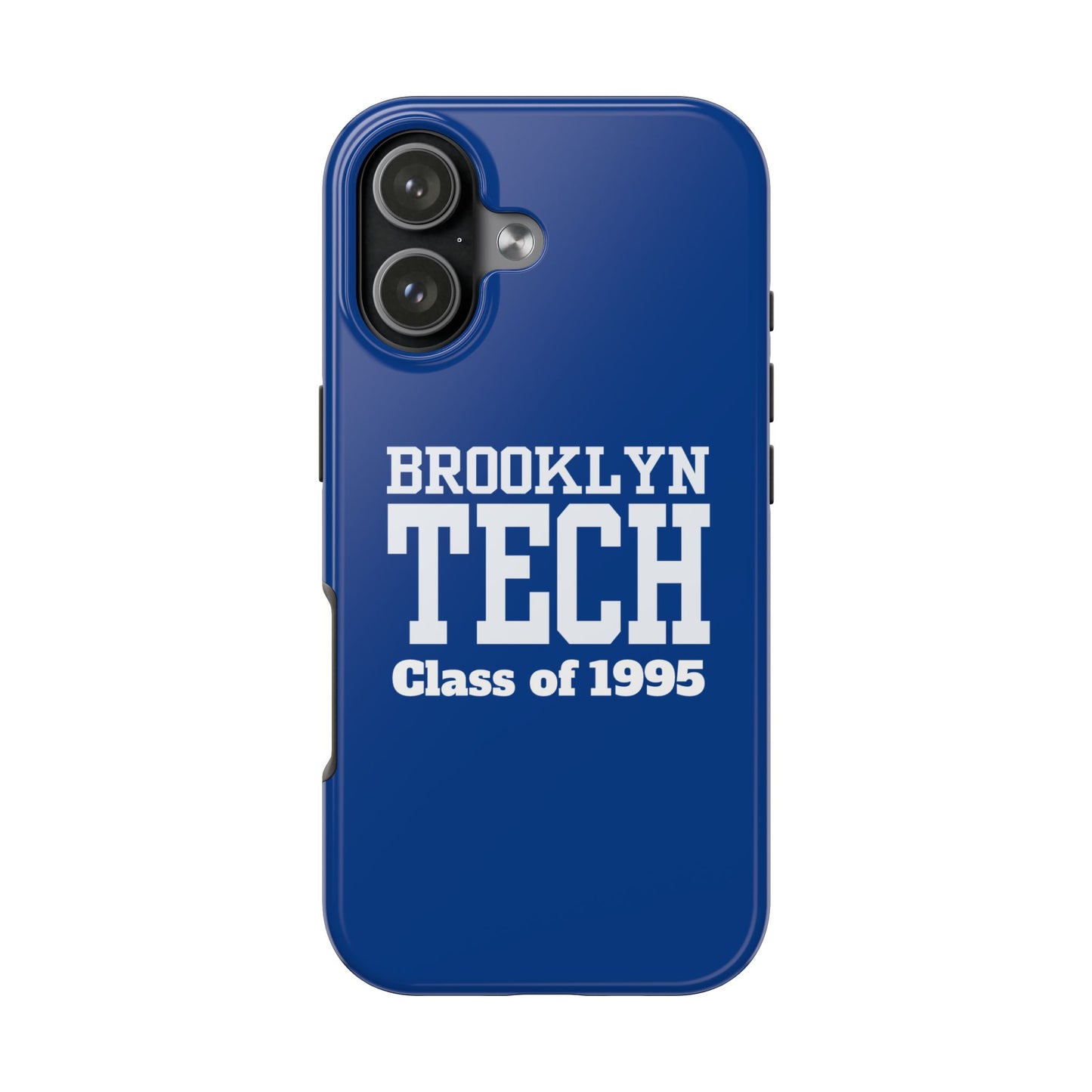 Brooklyn Tech Class of 1995 Tough Phone Case - Blue with white graphics