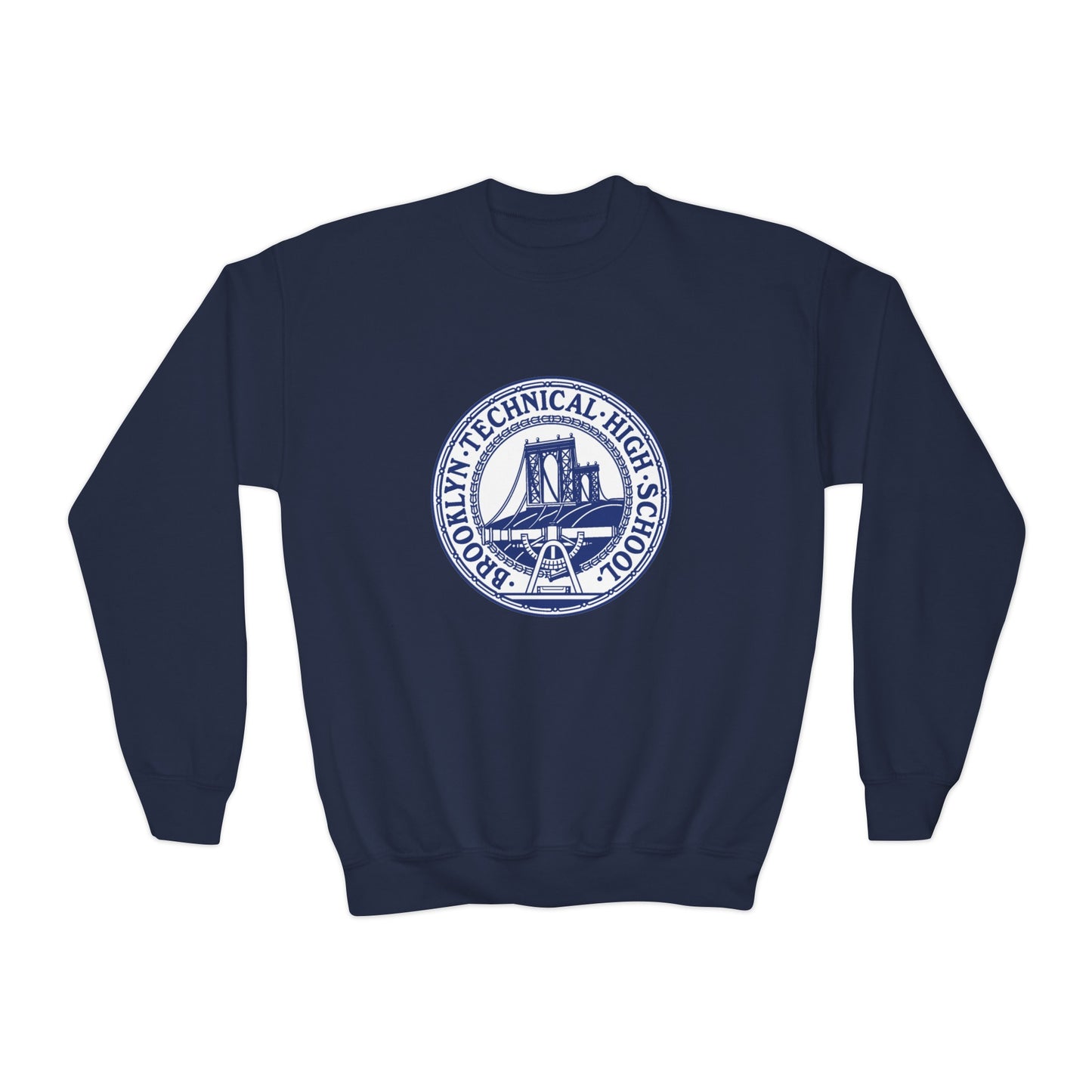 Family - Classic Tech Seal With Background - Youth Crewneck Sweatshirt