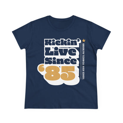 Class of 1985 Commemorative Women's Midweight Cotton Tee - Kickin' Live Since '85