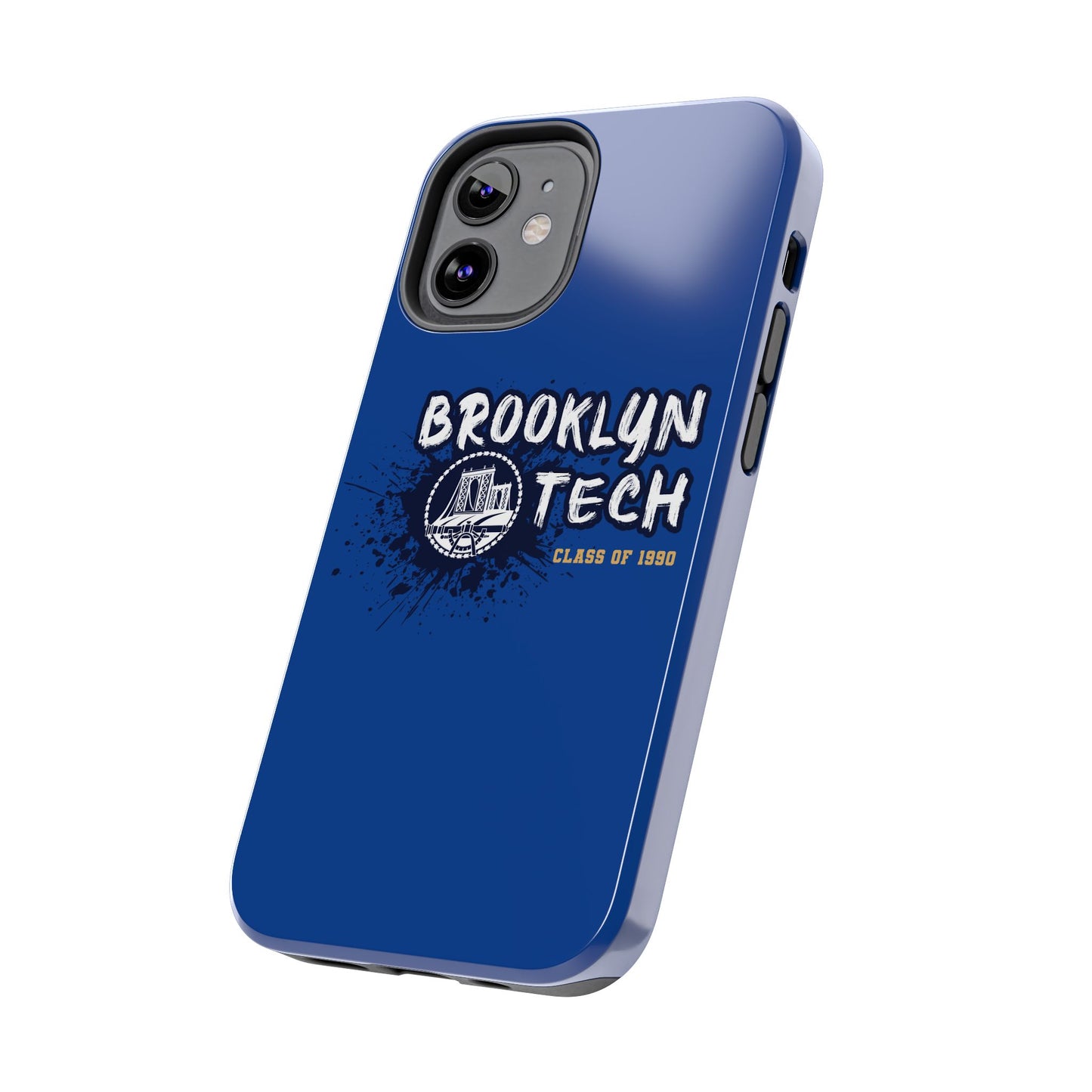 Class Of 1990 Commemorative Tough Phone Cases - Gold Font With Dark Blue Background