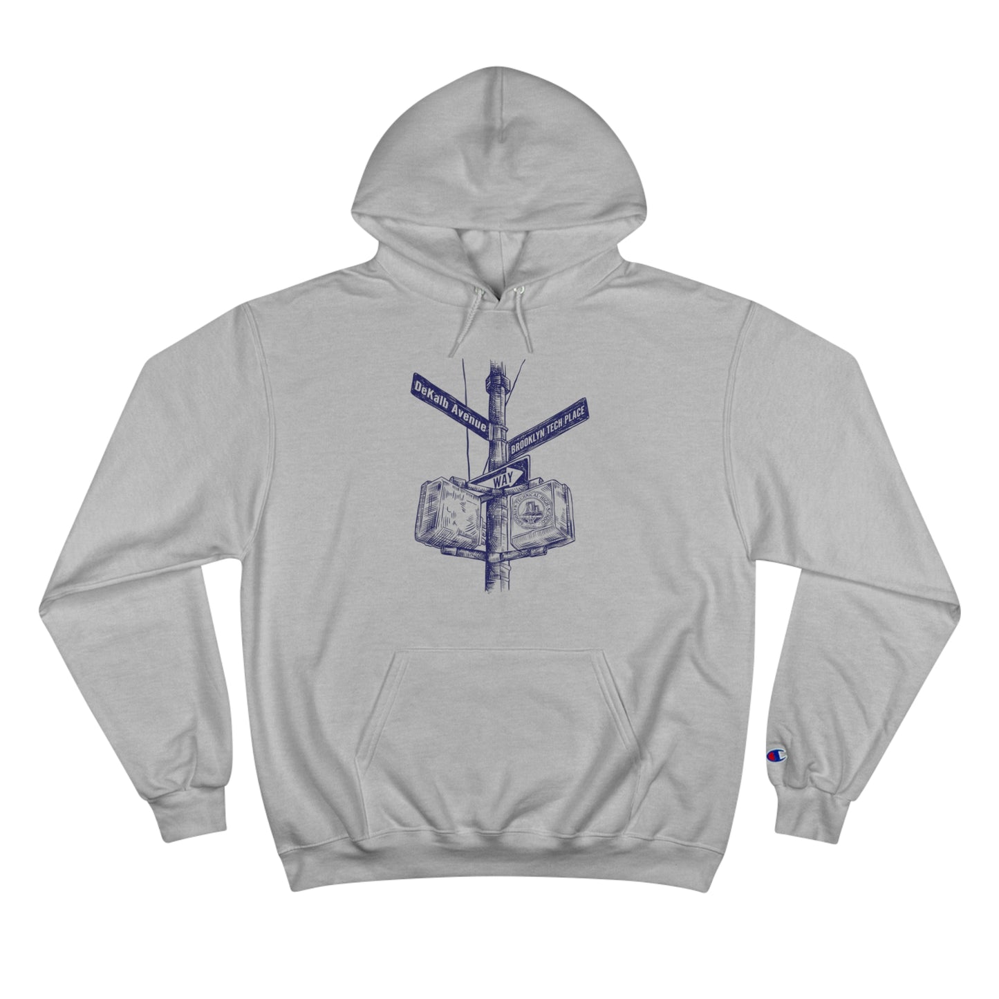 Boutique - Dekalb Ave & Brooklyn Tech Pl - Champion Hoodie (navy Hoodie)