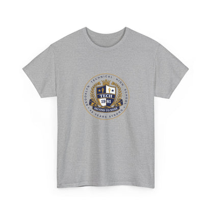 Class of 1981 45 Years Strong Men's Heavy Cotton T-Shirt - Navy Blue Logo