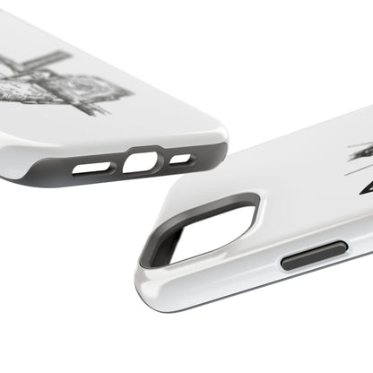 Dekalb Ave & Brooklyn Tech Pl (black graphic) - Impact-Resistant Phone Cases - White