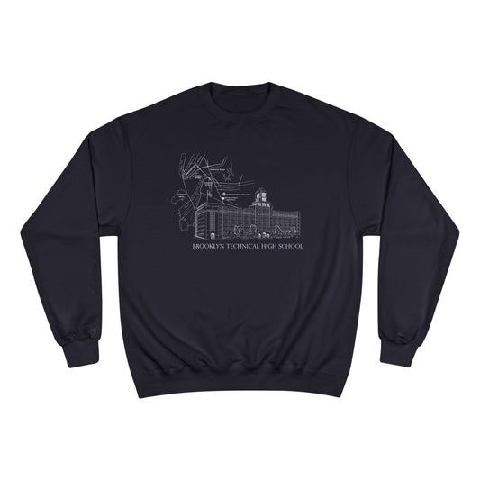 Boutique - Monochrome Building & Map - Champion Crewneck Sweatshirt