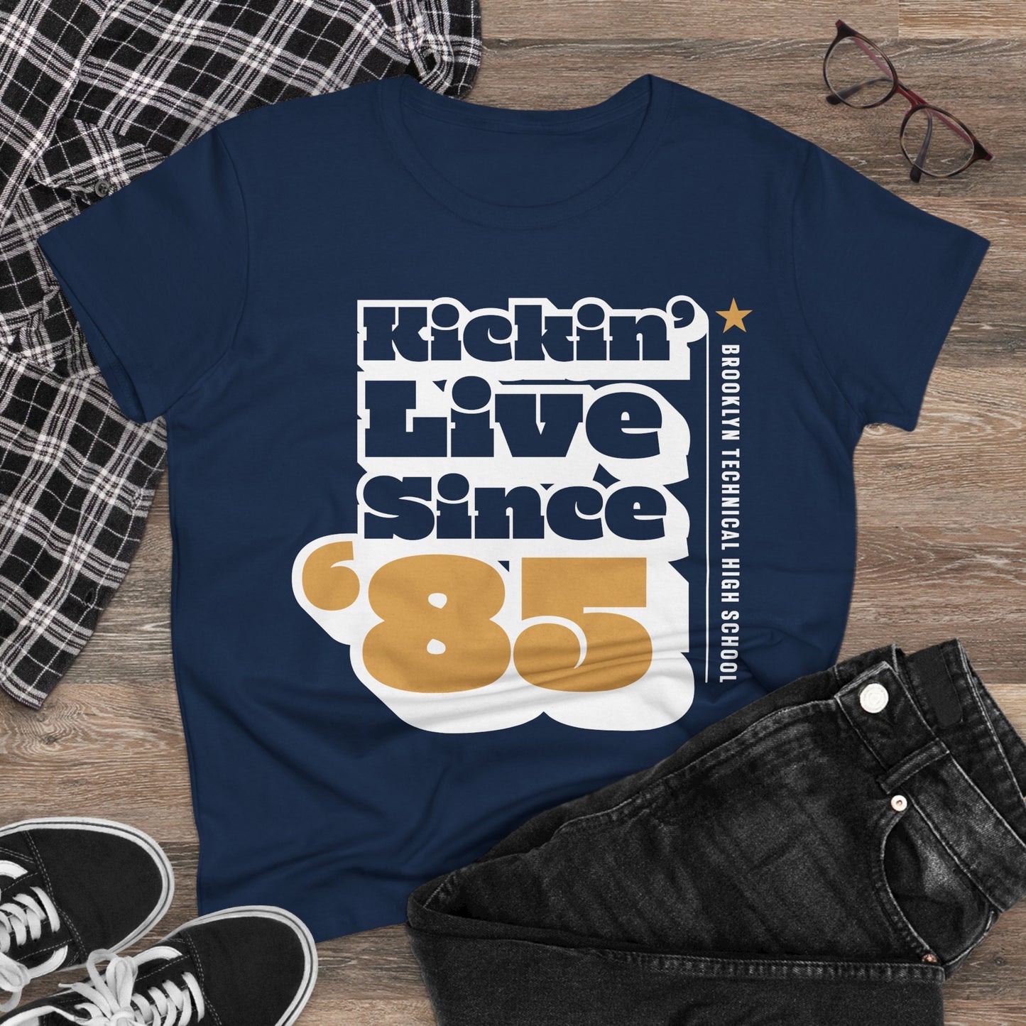 Class of 1985 Commemorative Women's Midweight Cotton Tee - Kickin' Live Since '85