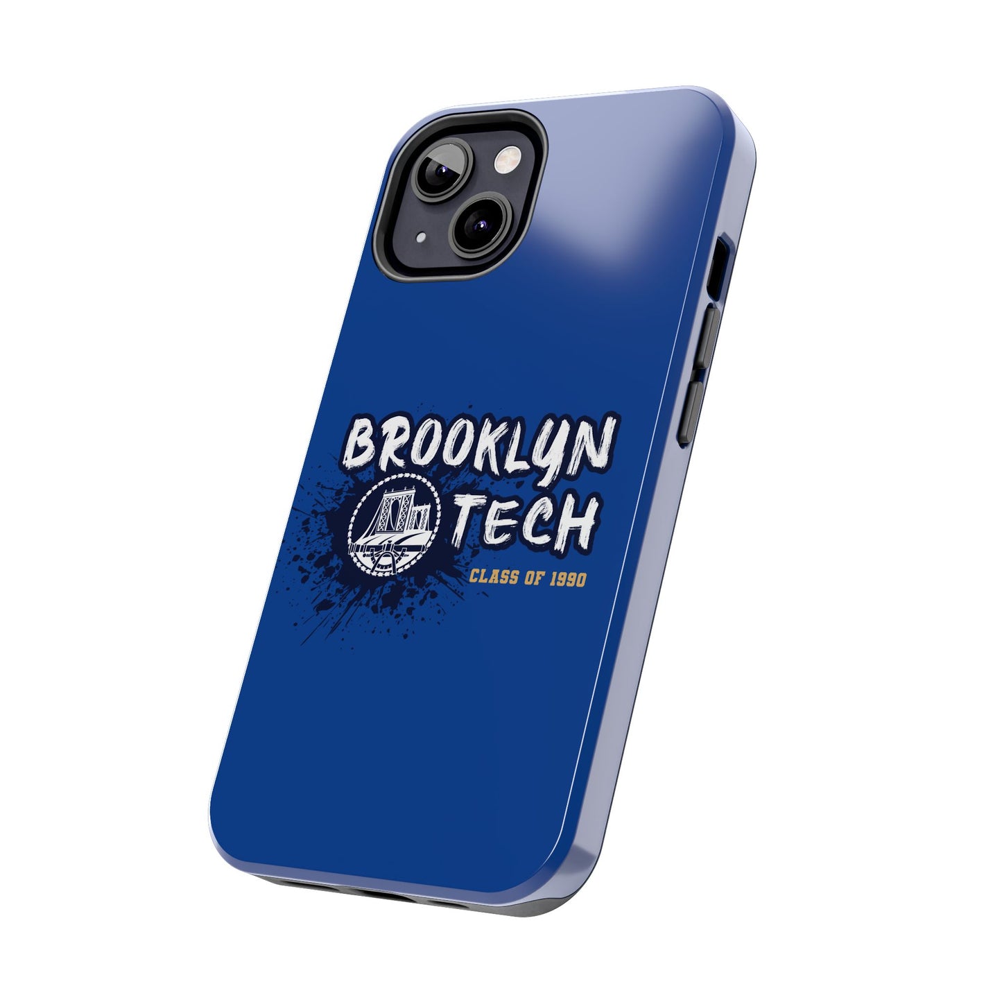 Class Of 1990 Commemorative Tough Phone Cases - Gold Font With Dark Blue Background