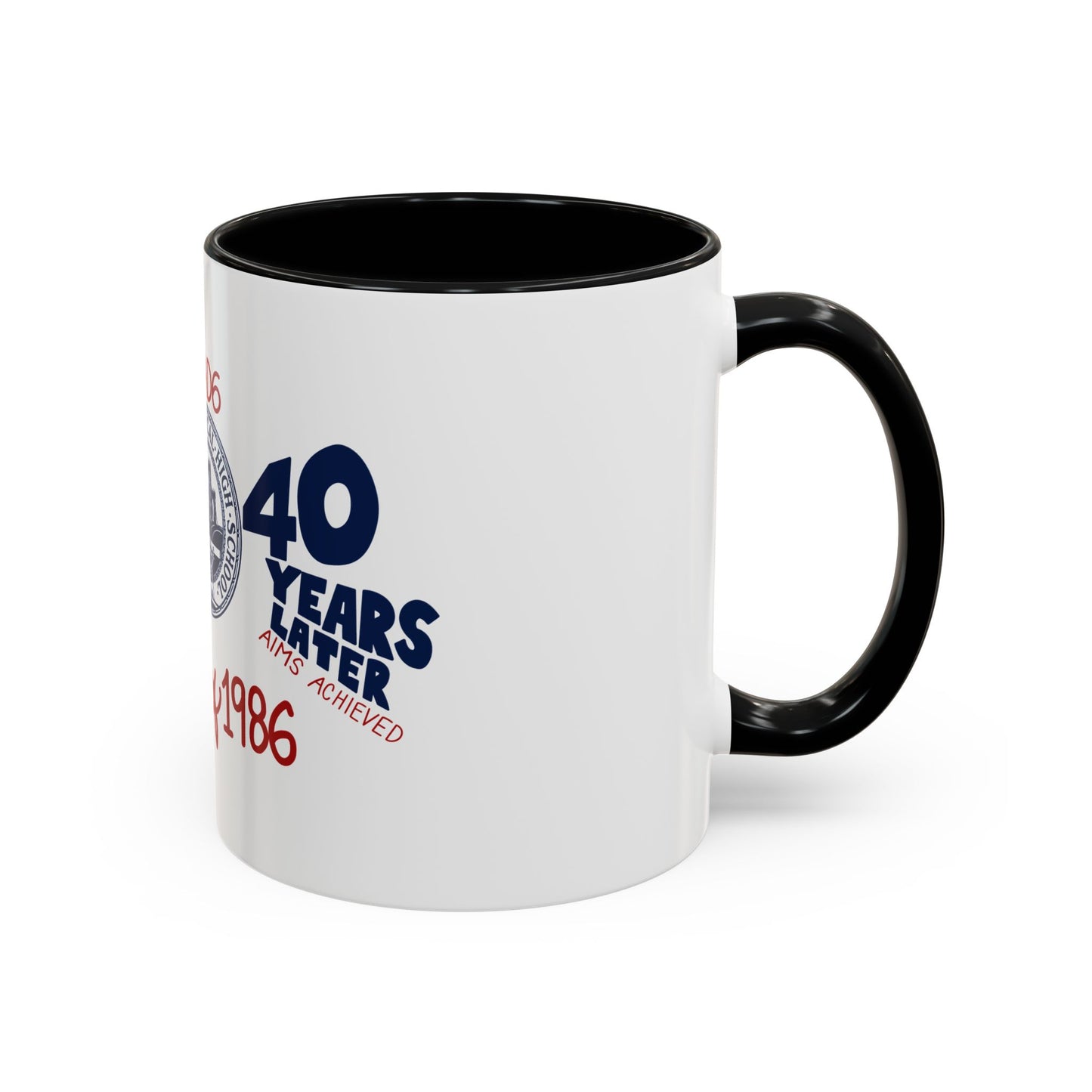 Class of 1986 Coffee Mug with navy handle (11oz, 15oz)