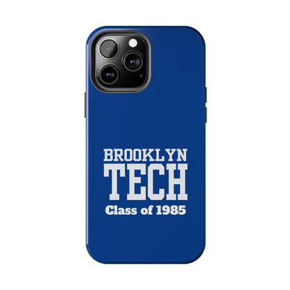 Brooklyn Tech Class of 1985 Tough Phone Case - Navy-Blue with white graphics